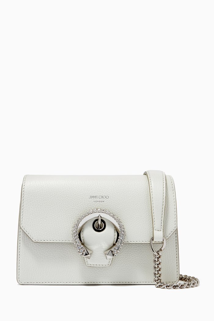 

Madeline Crossbody Bag in Goat Leather, White