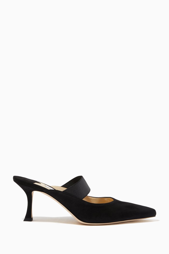 

Saffi 70 Mules in Suede, Black