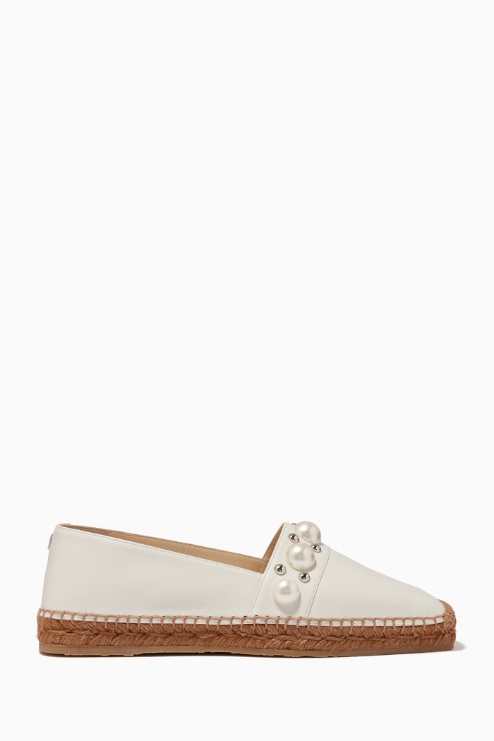 

Dru Flat Espadrilles in Nappa, White