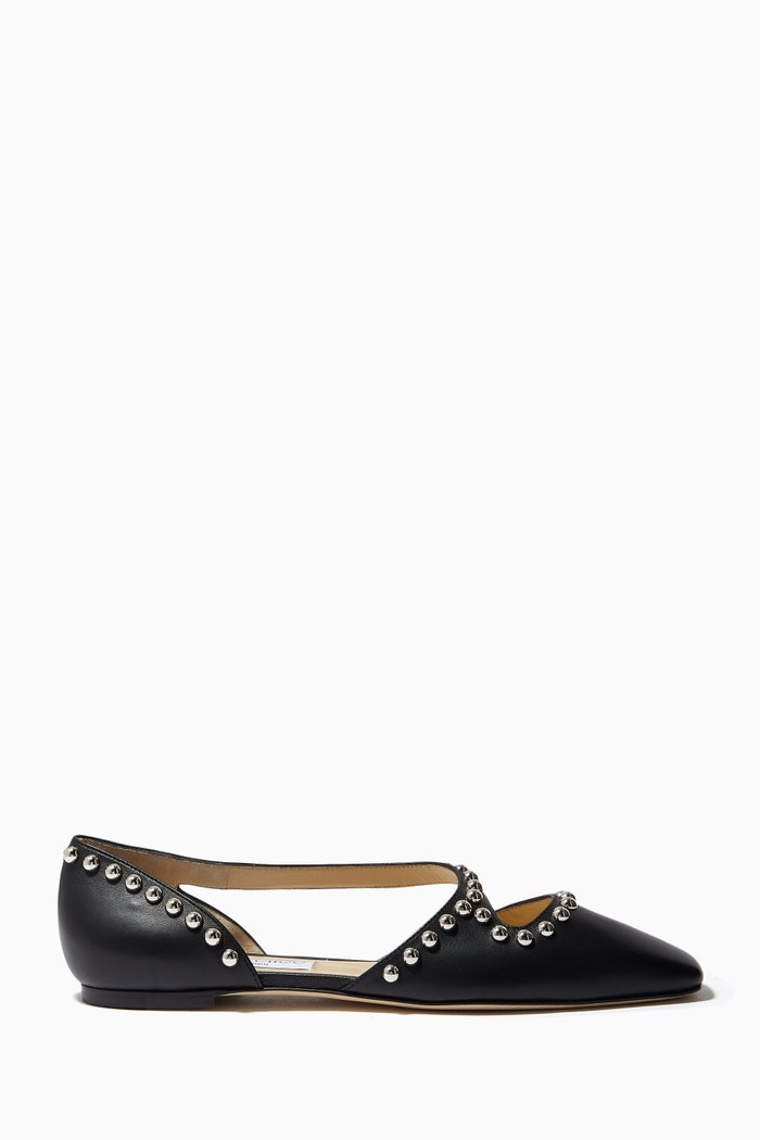 

Joezie Flats in Nappa, Black