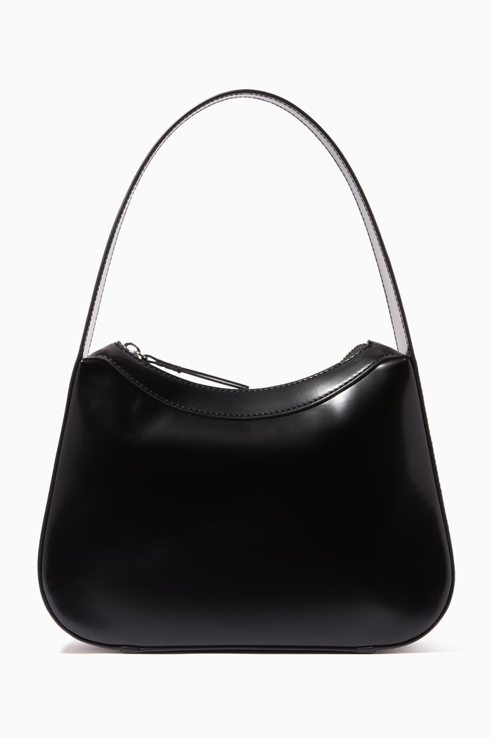 

Kiki Shoulder Bag in Semi Patent Leather, Black