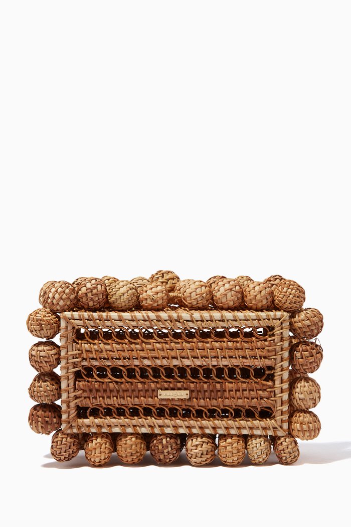 

Eos Clutch in Rattan, Brown