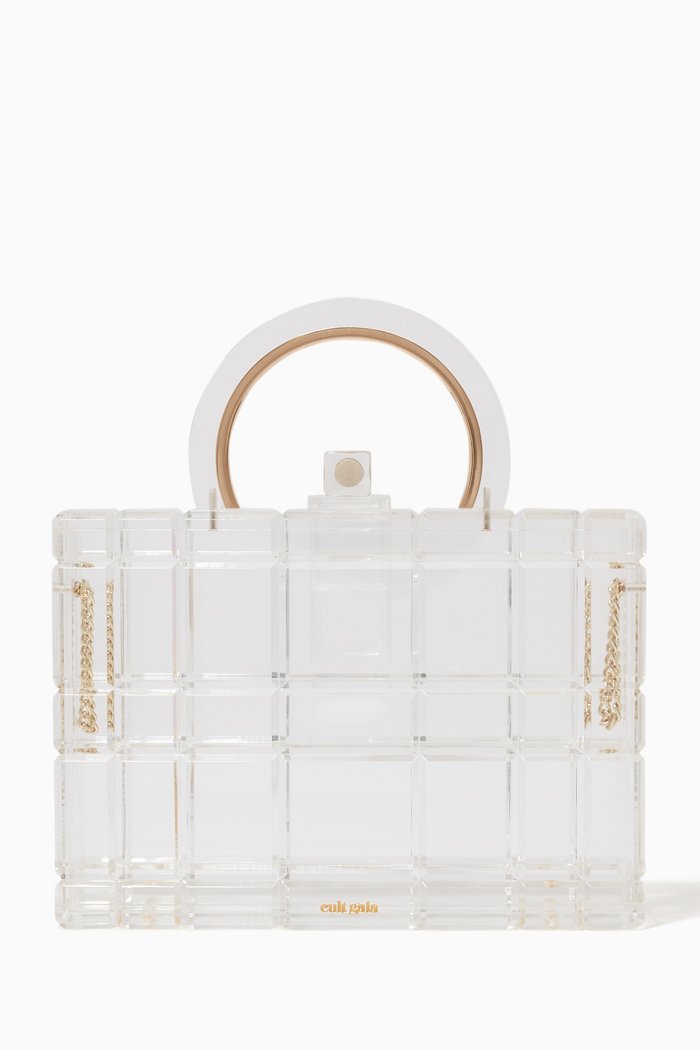 

Fai Top Handle Bag in Acrylic, White