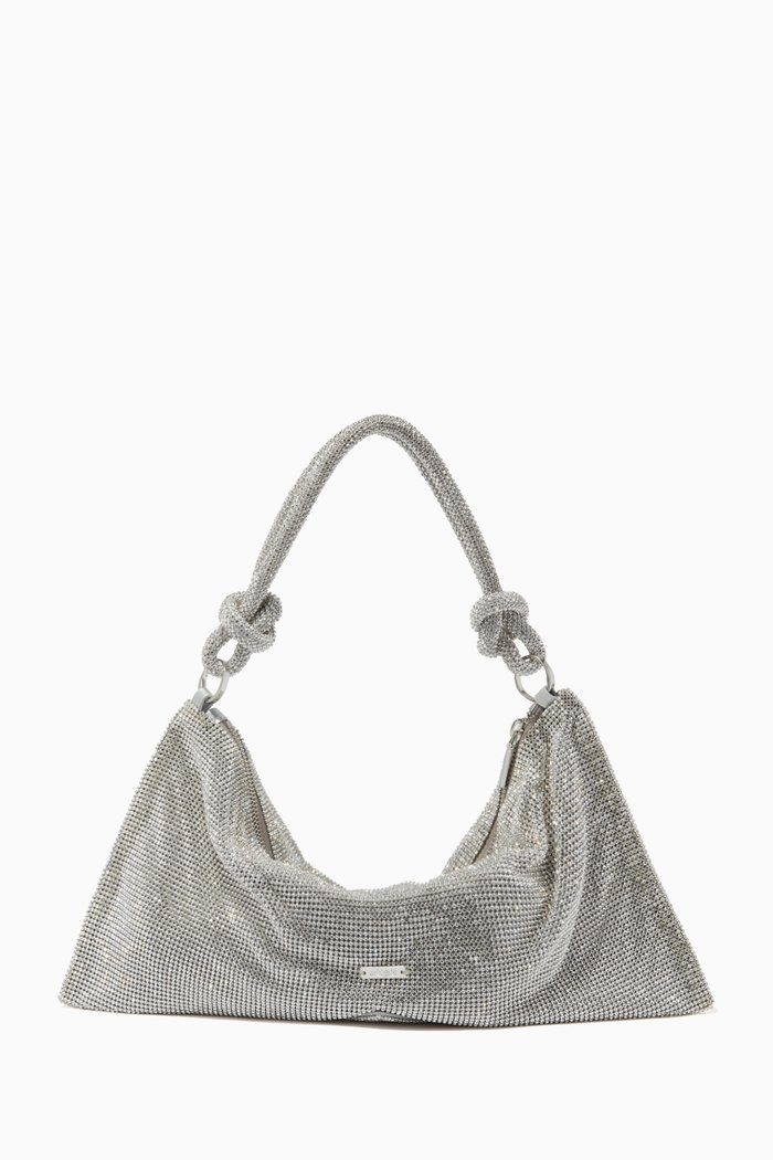 

Mini Hera Shoulder Bag in Rhinestones, Silver
