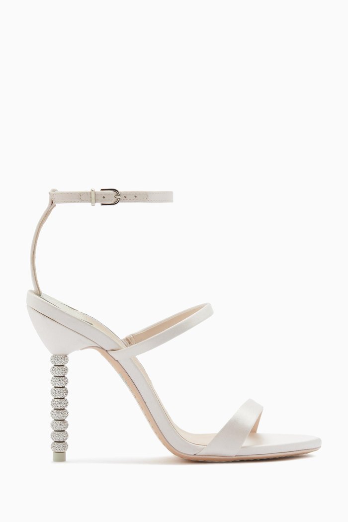 

Rosalind Crystal 100 Sandals in Metallic Leather, Neutral