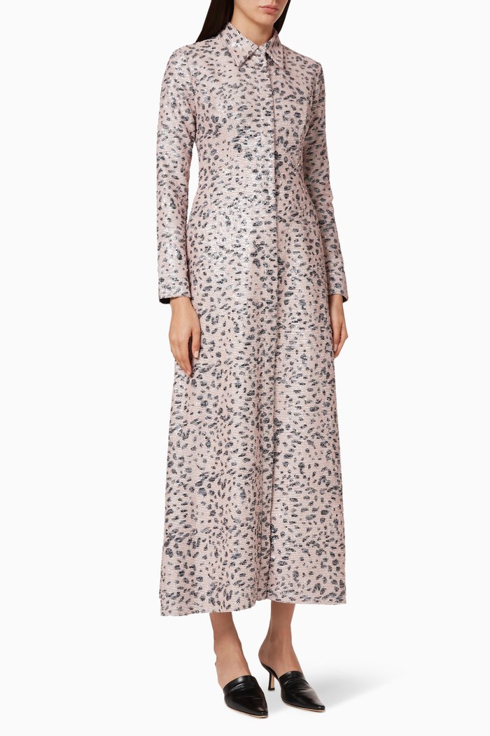 

Moya Embellished Shirt Dress, Pink