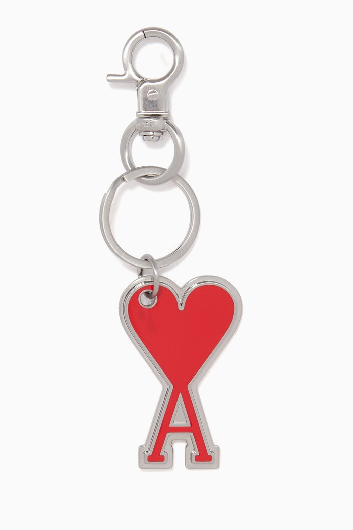 

Ami de Coeur Keyring in Resin & Metal, Red