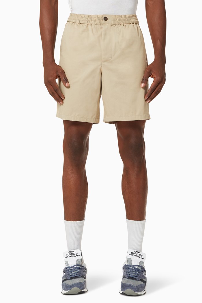 

Cotton Gabardine Bermuda Shorts, Neutral