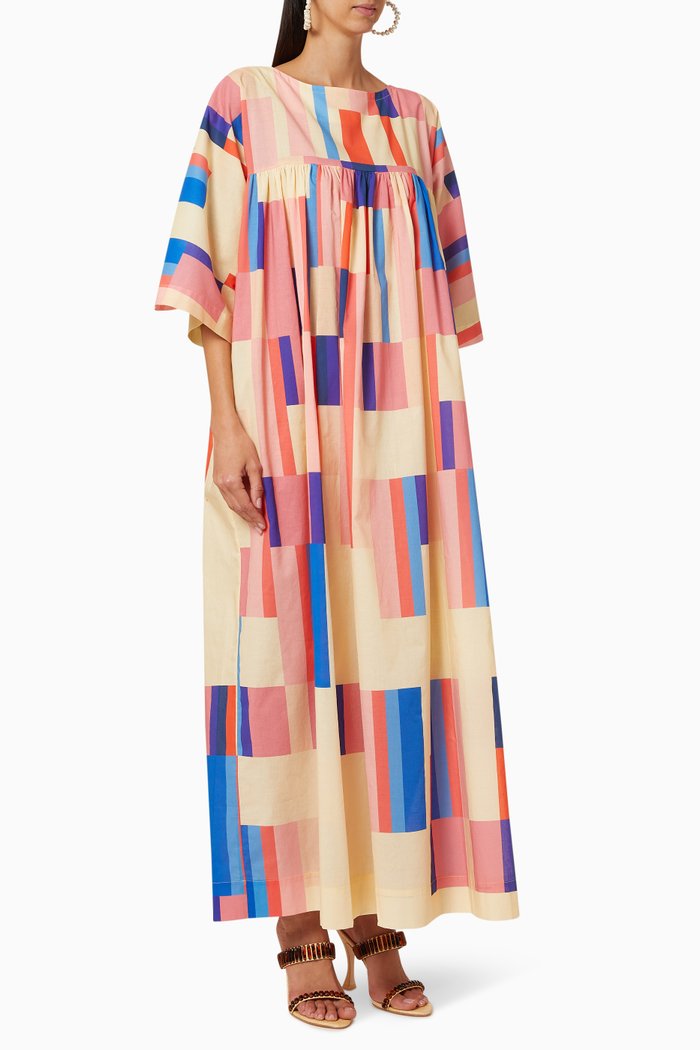 

Milroy Garden Dress in Eco Cotton Poplin, Multicolour