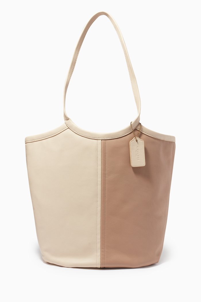 

Bea Tote Bag in Colour-block Leather, Multicolour
