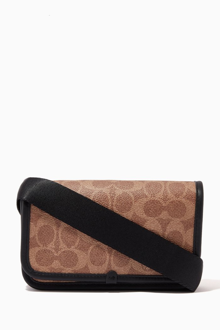 

Charter Phone Crossbody Bag in Signature Canvas, Neutral