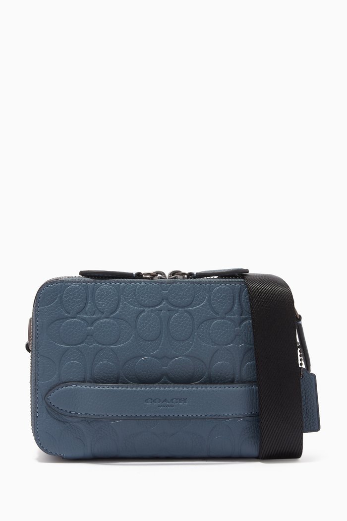 

Charter Crossbody Bag in Signature Leather, Blue