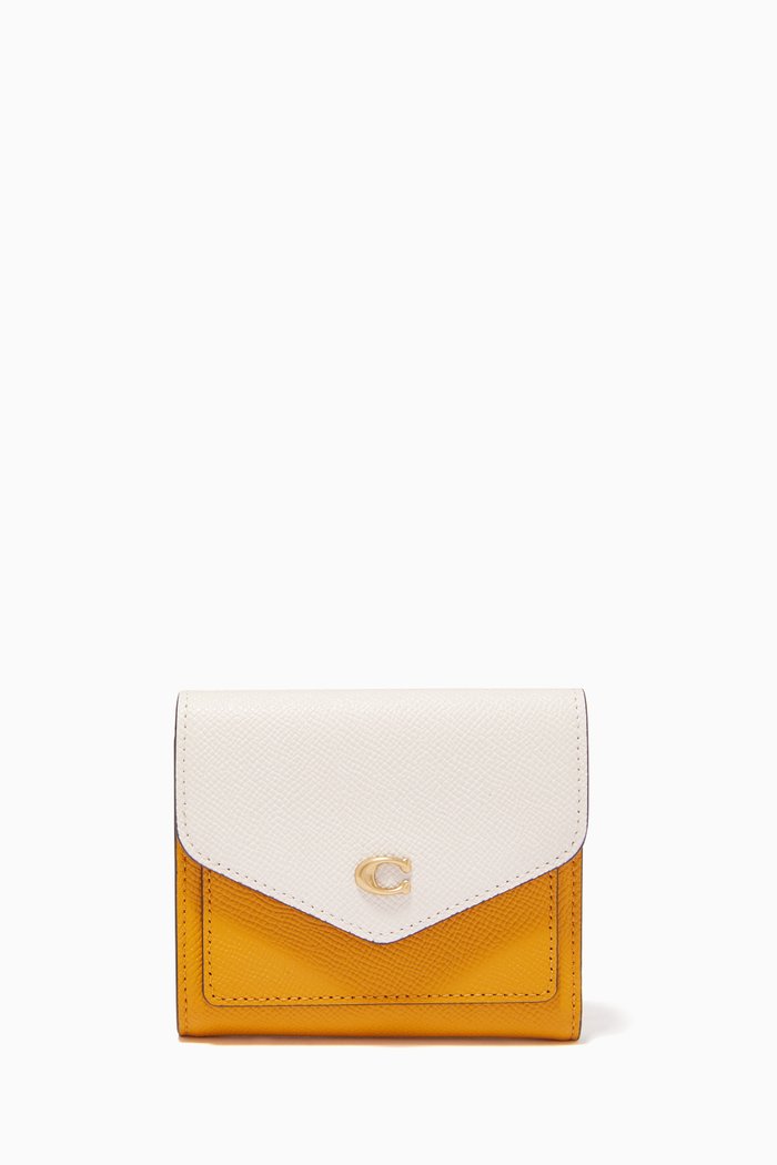 

Small Wyn Wallet in Crossgrain Leather, White