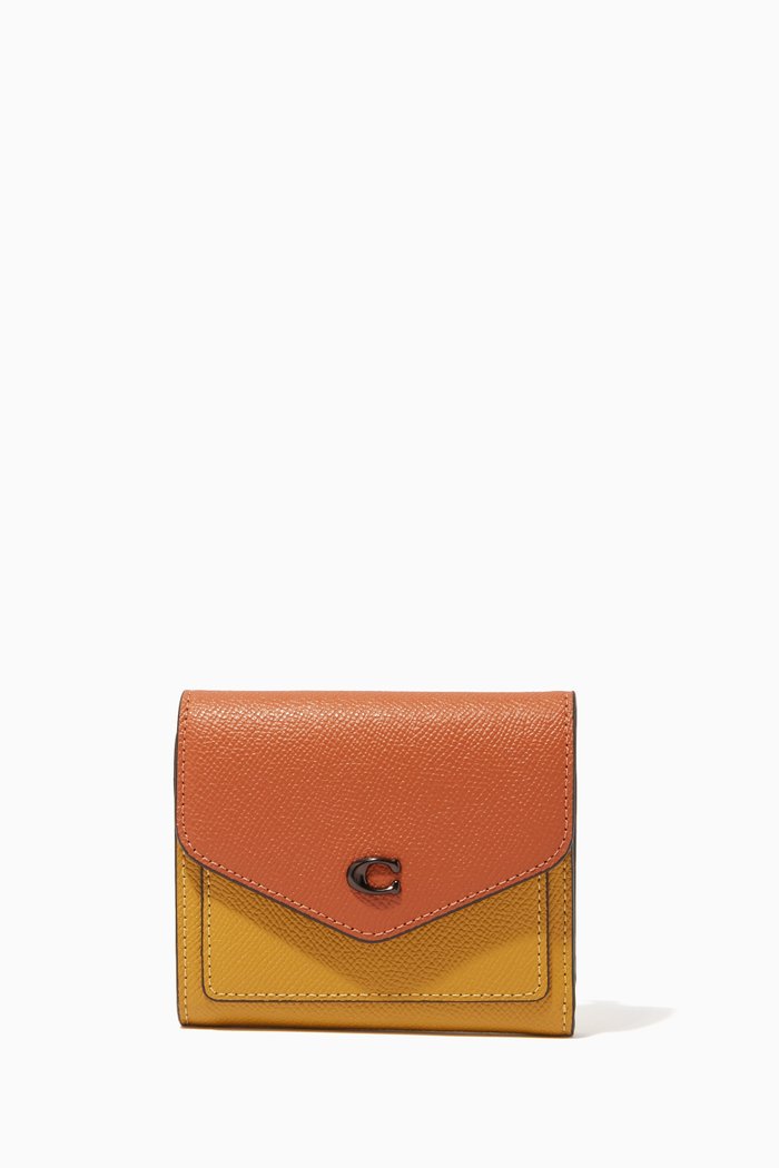

Small Wyn Wallet in Crossgrain Leather, Yellow