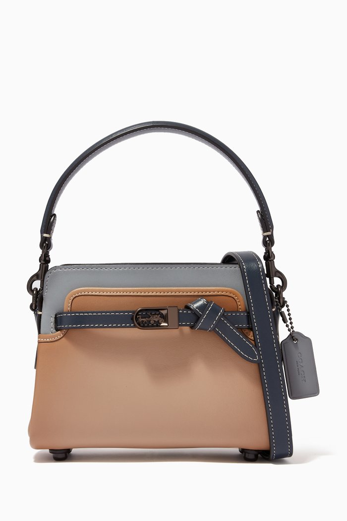 

Tate Carryall Bag in Colour-block Leather, Multicolour