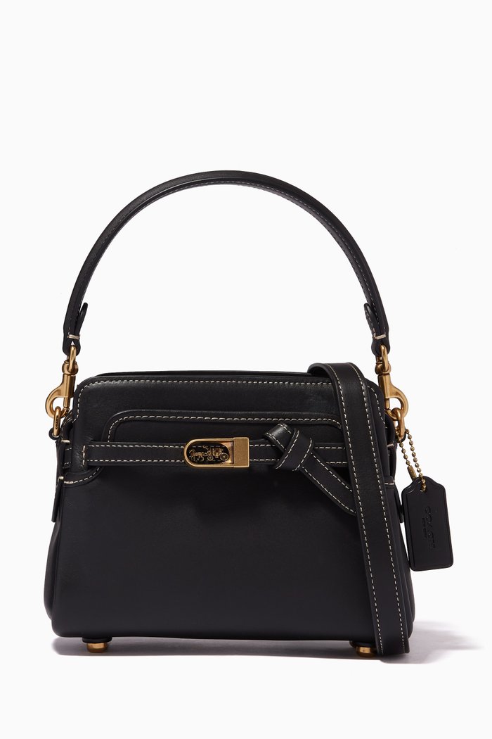

Tate Carryall Bag in Leather, Black