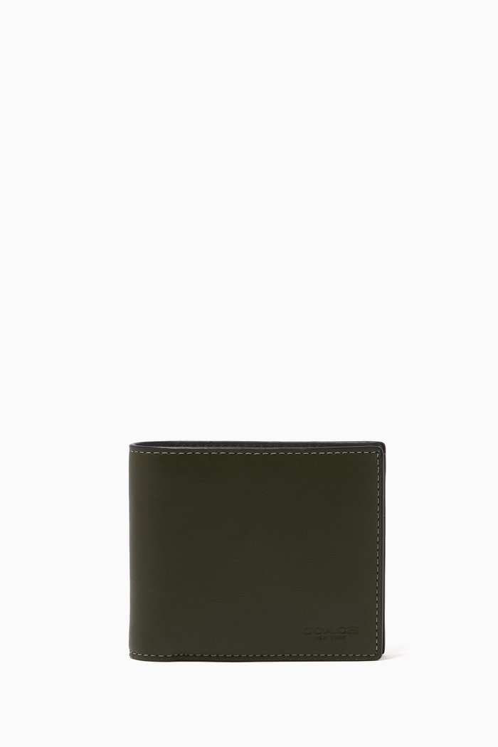

3-in-1 Wallet in Colour-block Leather, Multicolour