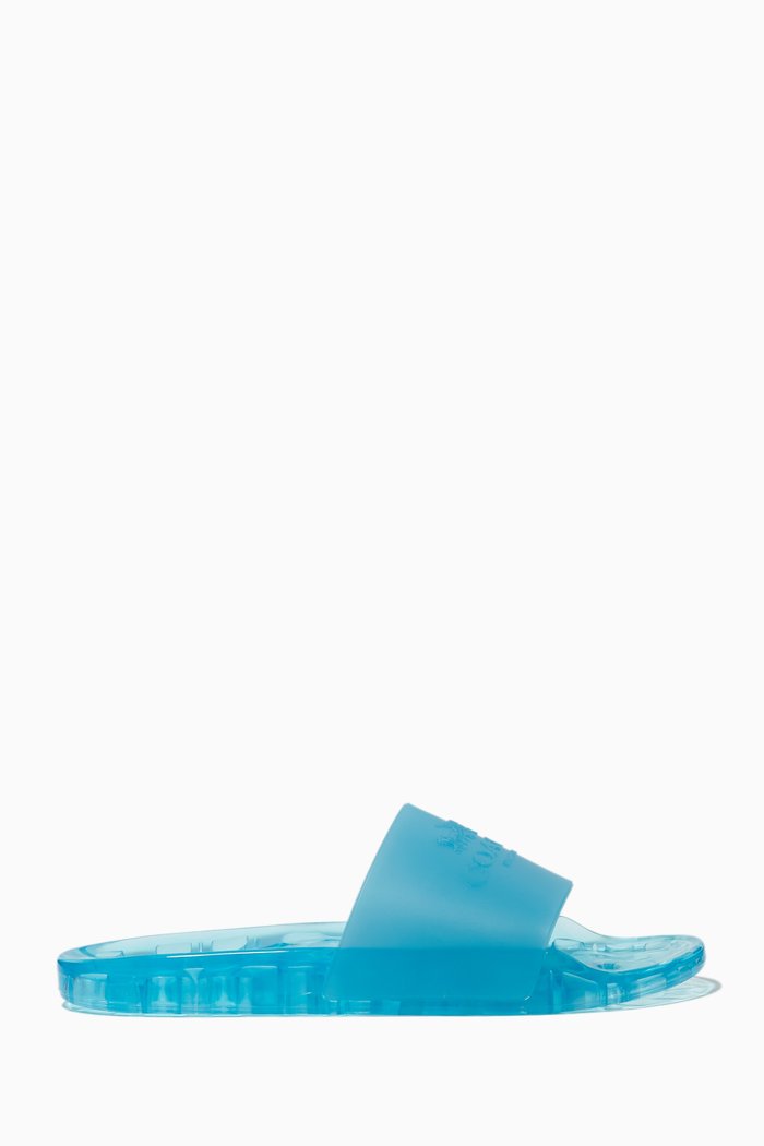 Ulyssa Slides in Rubber, Blue
