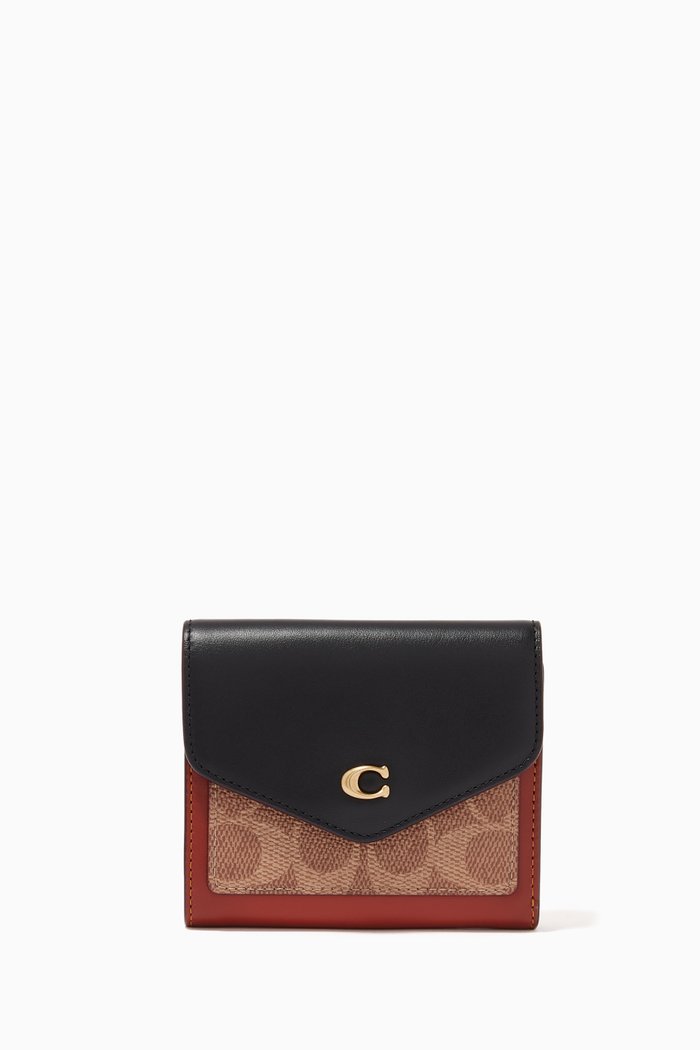 

Small Wyn Wallet in Signature Canvas & Leather, Neutral