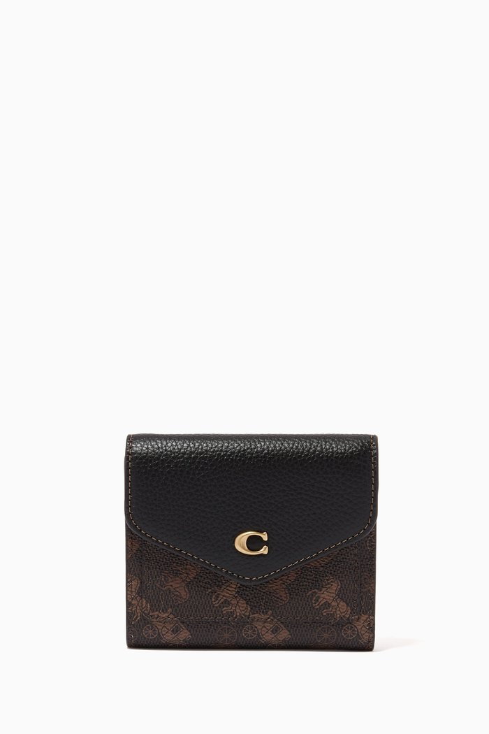 

Small Wyn Wallet in Signature Canvas & Leather, Black