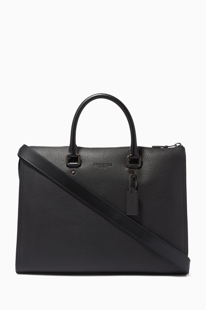 

Gotham Folio Briefcase in Leather, Black