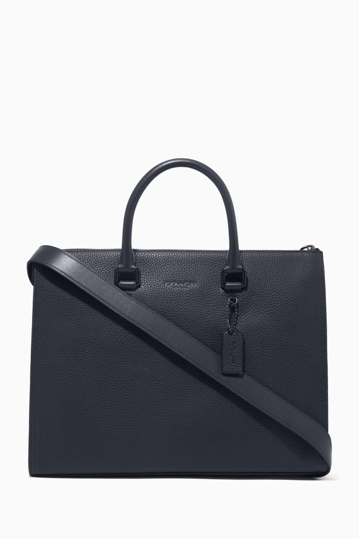 

Gotham Folio Briefcase in Leather, Blue