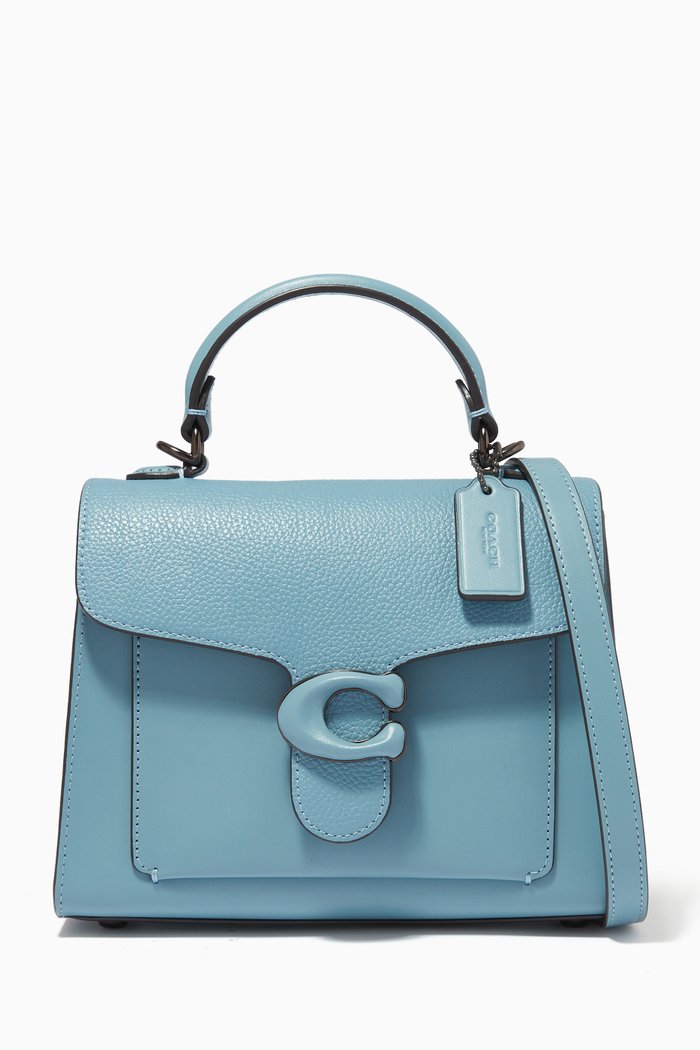 

Tabby Top Handle 20 Bag in Pebble Leather, Blue