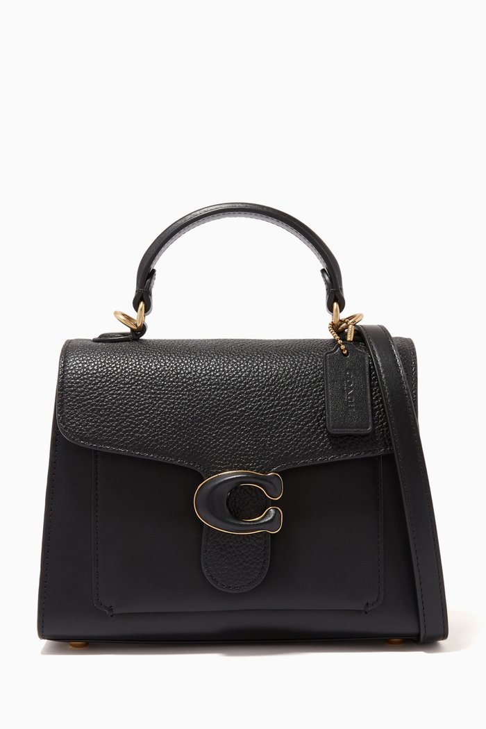 

Tabby Top Handle 20 Bag in Pebble Leather, Black