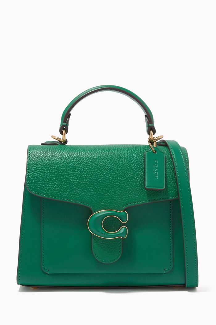 

Tabby Top Handle 20 Bag in Pebble Leather, Green