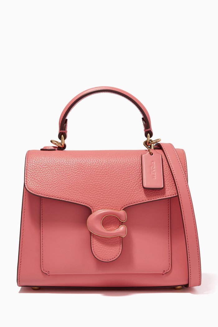 Tabby Top Handle 20 Bag in Pebble Leather, Pink