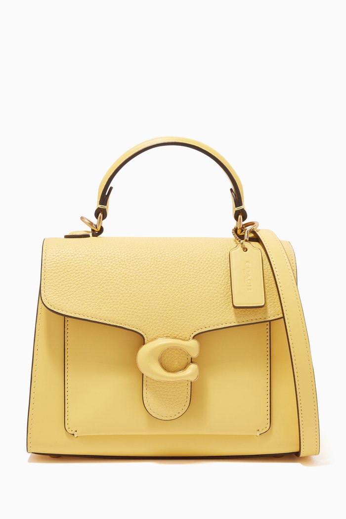 

Tabby Top Handle 20 Bag in Pebble Leather, Yellow