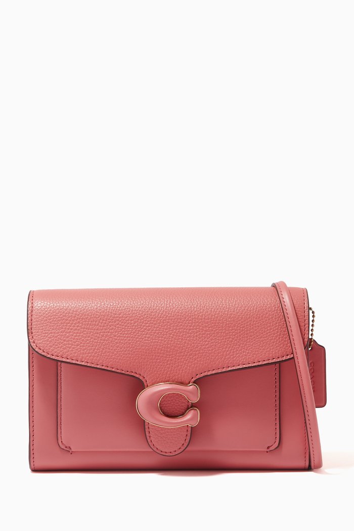 

Tabby Chain Clutch in Pebble Leather, Pink