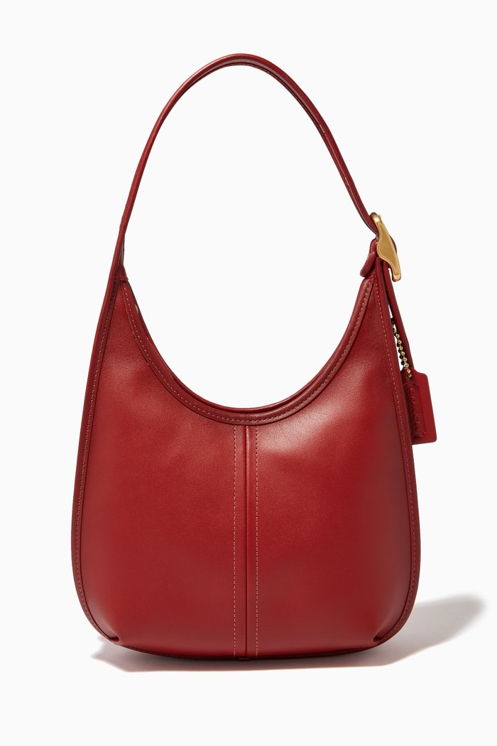 

Ergo Shoulder Bag in Leather, Red