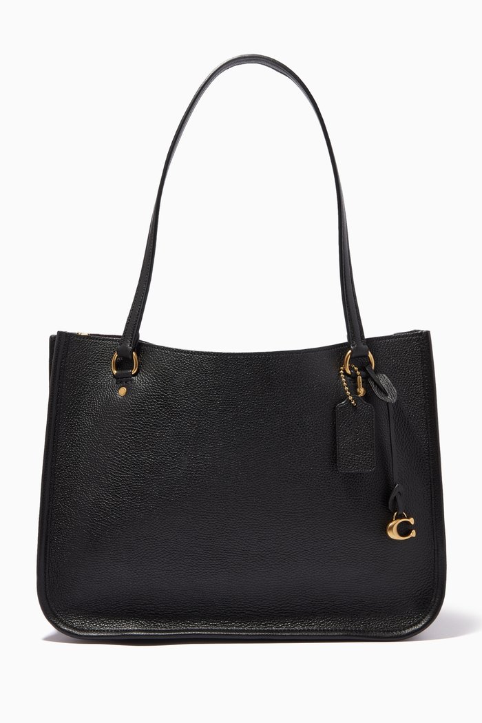 Tyler Carryall Bag in Pebble Leather, Black