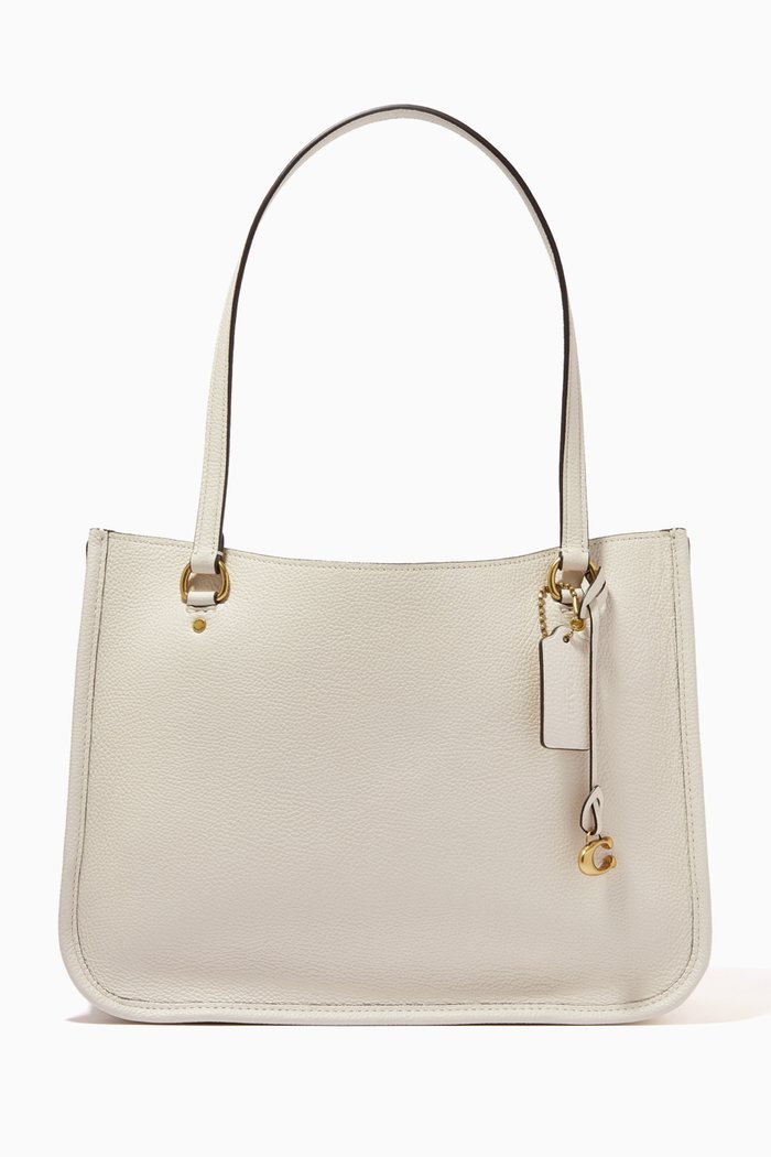 

Tyler Carryall in Pebble Leather, White