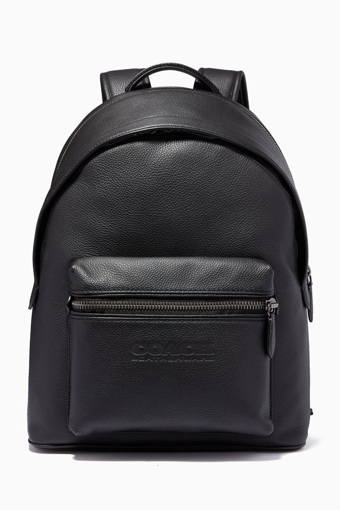 

Charter Backpack in Pebble Leather, Black