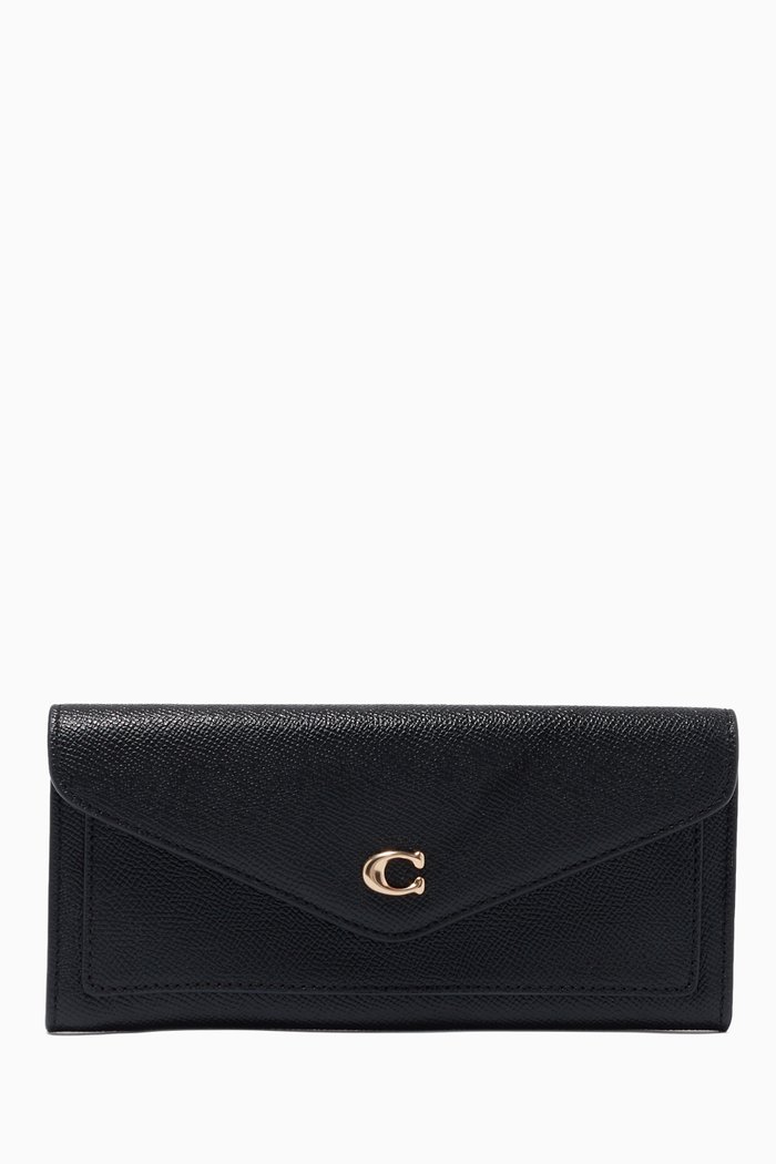 

Wyn Wallet in Crossgrain Leather, Black