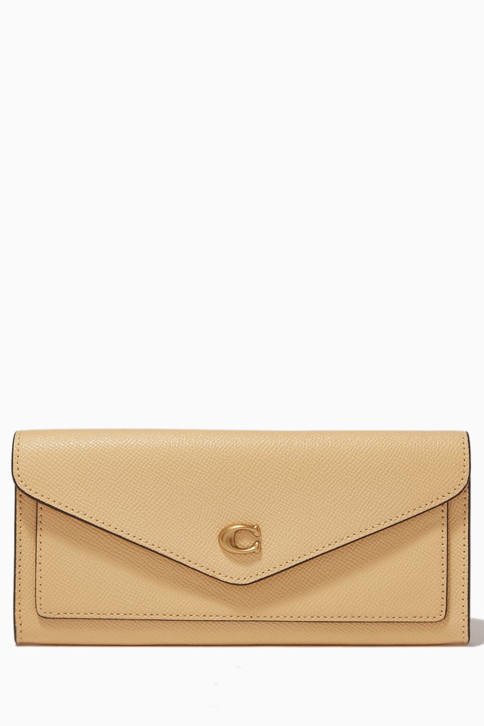 

Wyn Wallet in Crossgrain Leather, Neutral