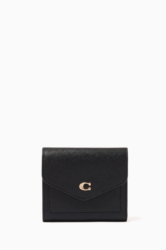 

Small Wyn Wallet in Crossgrain Leather, Black