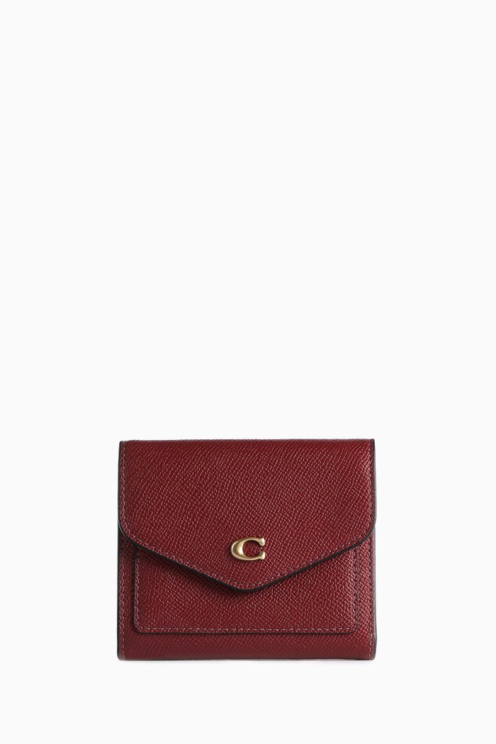 

Small Wyn Wallet in Crossgrain Leather, Red