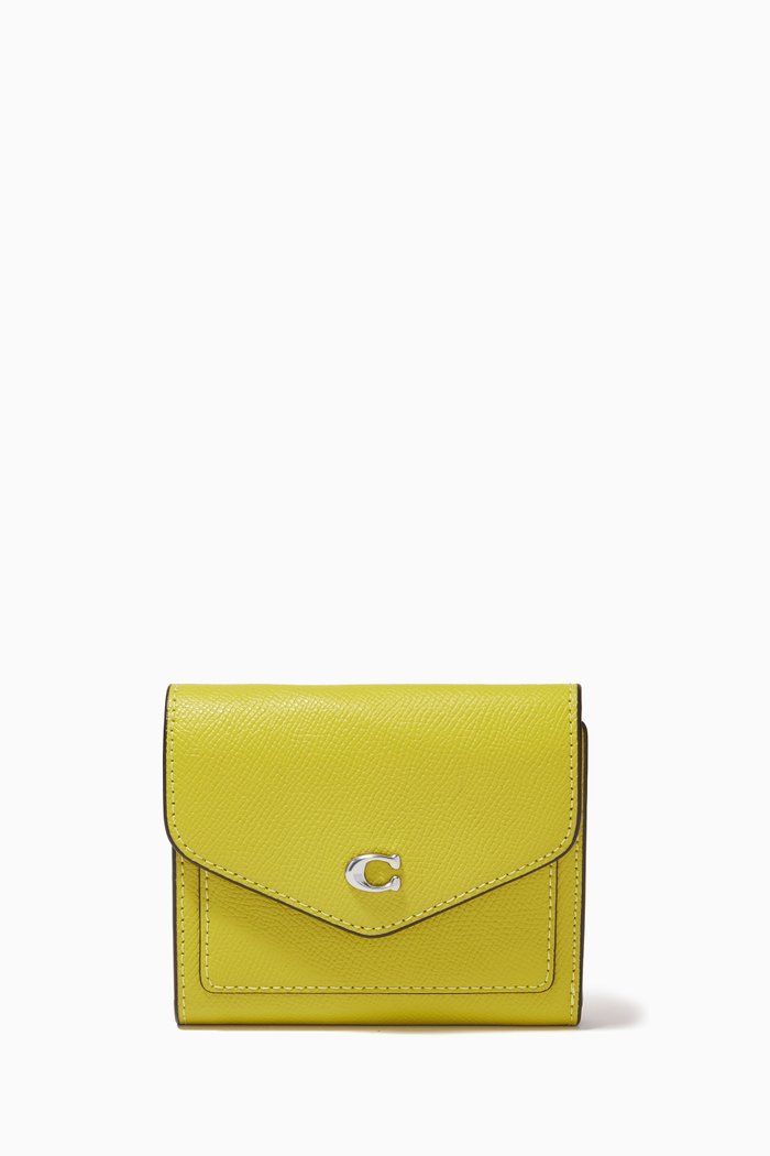

Small Wyn Wallet in Crossgrain Leather, Yellow
