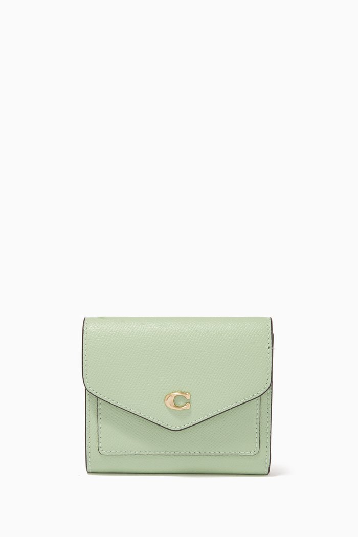 

Small Wyn Wallet in Crossgrain Leather, Green