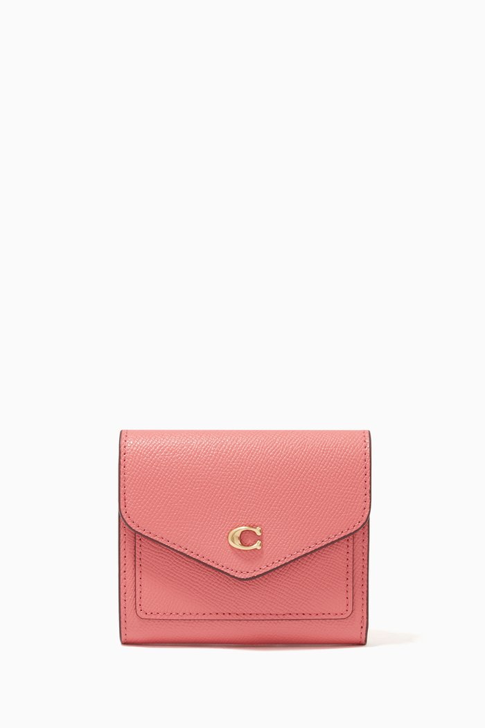 

Small Wyn Wallet in Crossgrain Leather, Pink