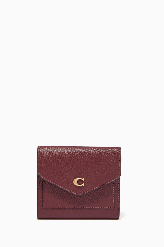 

Small Wyn Wallet in Crossgrain Leather, Red
