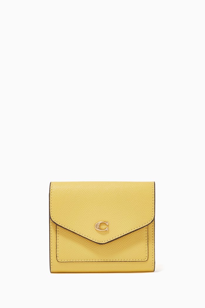 

Small Wyn Wallet in Crossgrain Leather, Yellow