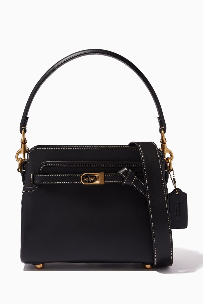 

Tate Carryall Bag in Leather, Black