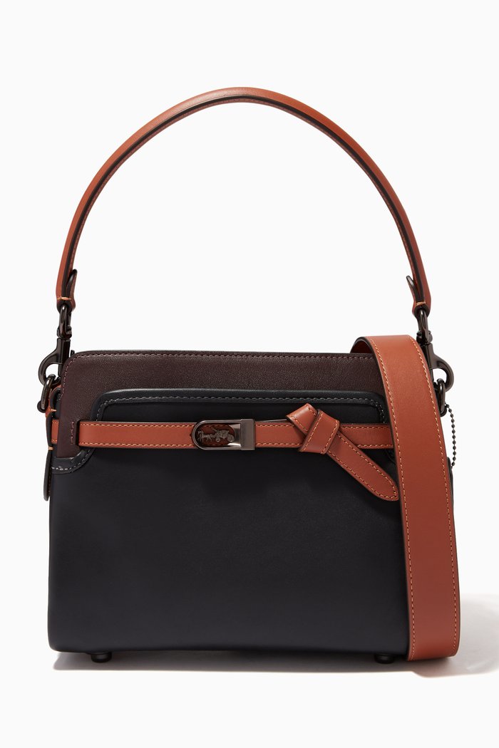 

Tate Carryall in Colorblock Leather, Black