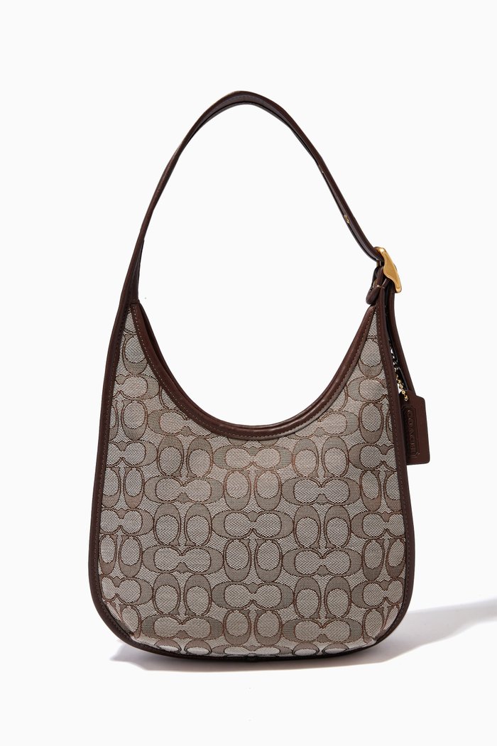 

Ergo Shoulder Bag in Signature Jacquard, Brown