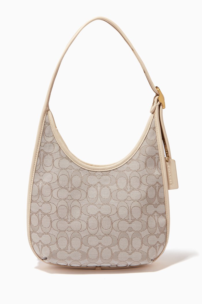 

Ergo Shoulder Bag in Signature Jacquard, White