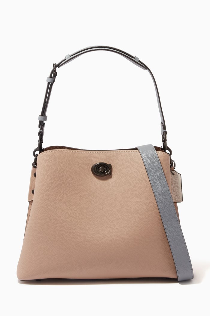 

Willow Shoulder Bag in Pebble Leather, Neutral